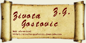 Života Gostović vizit kartica